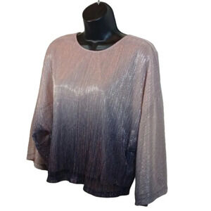 Anthropologie Serena Metallic Ombré Blouse size XS